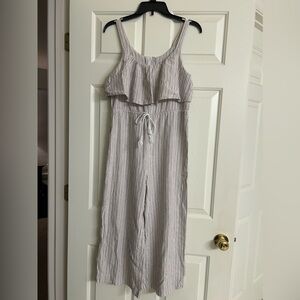 Zara Girls Striped Sleeveless Jumpsuit